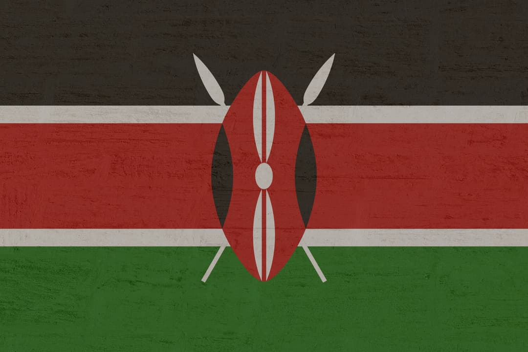 Kenyan flag representing our African roots