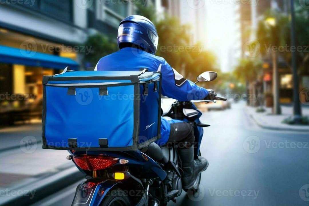 Dashdrop rider on a motorcycle delivering packages in Nairobi